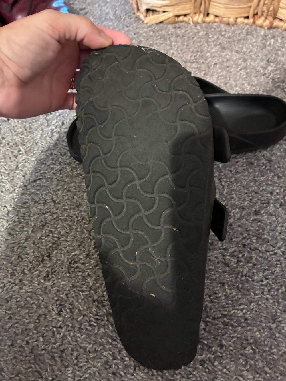 Birkenstock Black Double Buckle EVA Slide Sandals - Picture 4 of 4